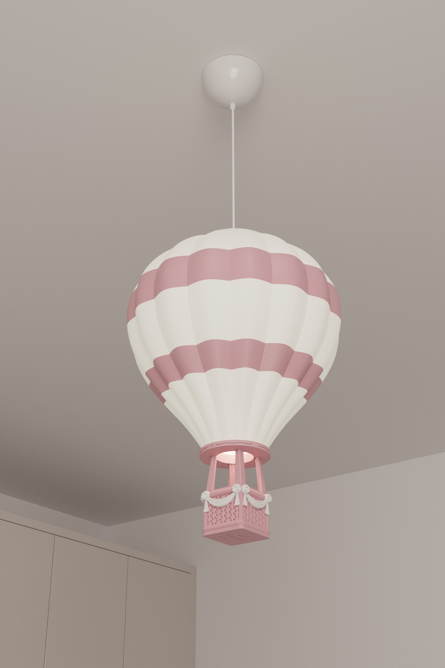 Pudra Pembe Sıcak Hava Balonu Avize